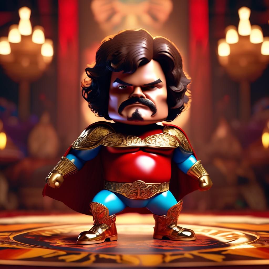Chibi Jack Black as Nacho Libre