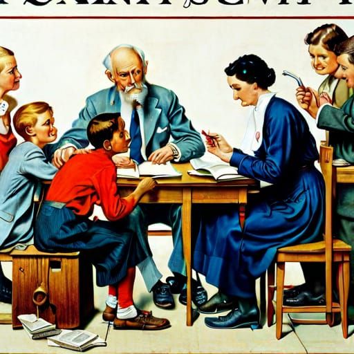 Fundamentalist Latter Day Saints in Rockwell Style