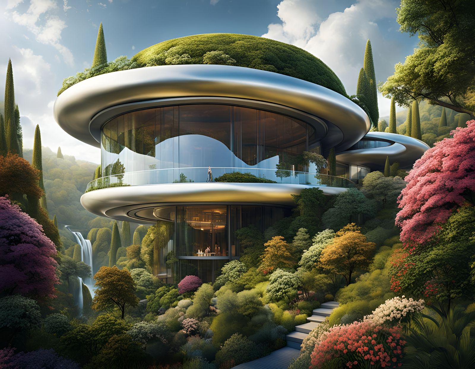 Futuristic Home Architecture Blends Nature and Design