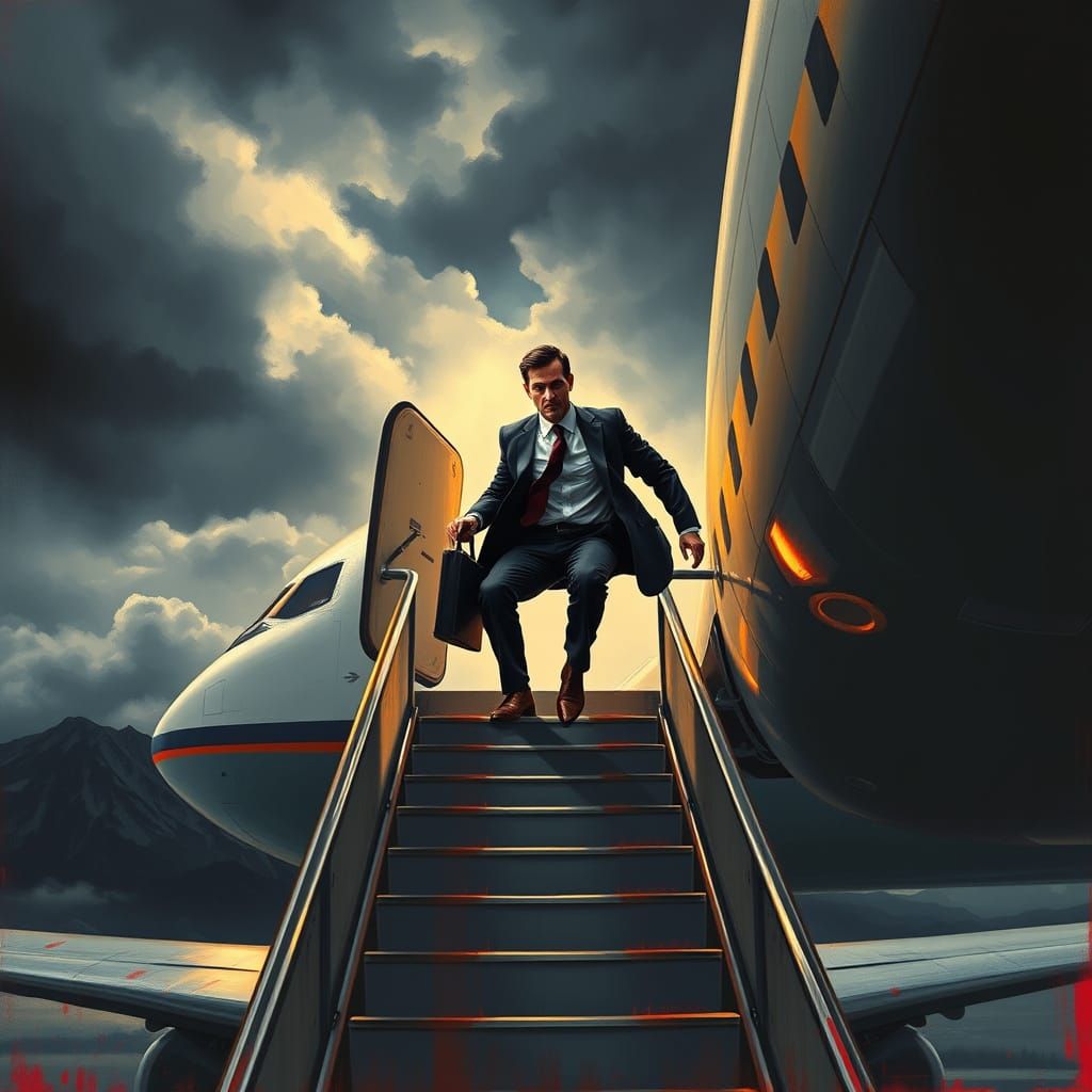 DB Cooper Leaps from Boeing 727 in Cinematic Heist Scene