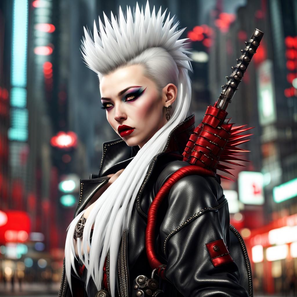 Cyberpunk Samurai Woman in Ultra High Definition