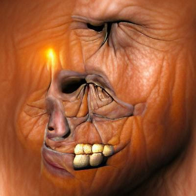Realistic Jack-o'-Lantern Head Portrait