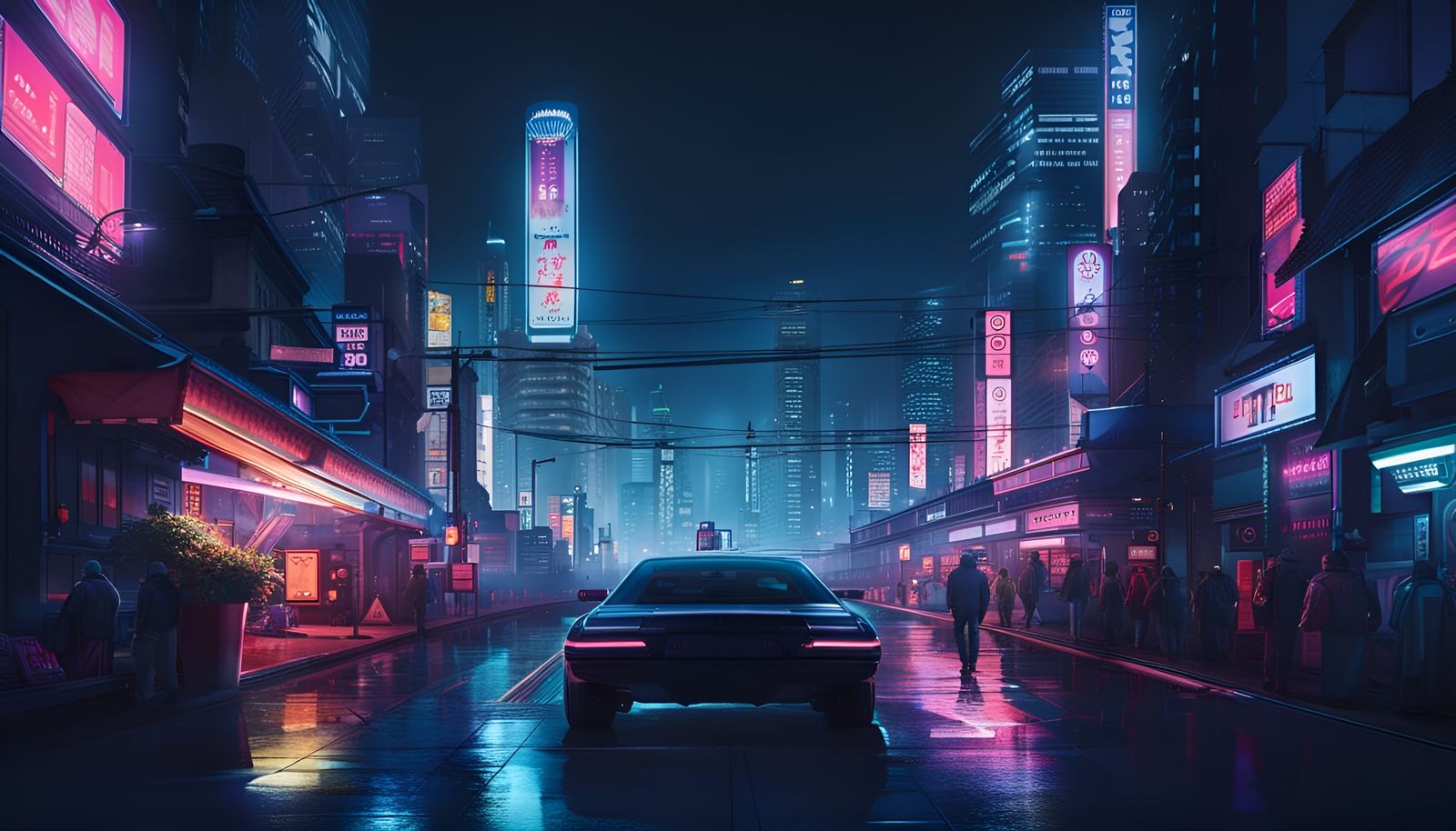 Tokyo Nightlife in Retro Synthwave Style