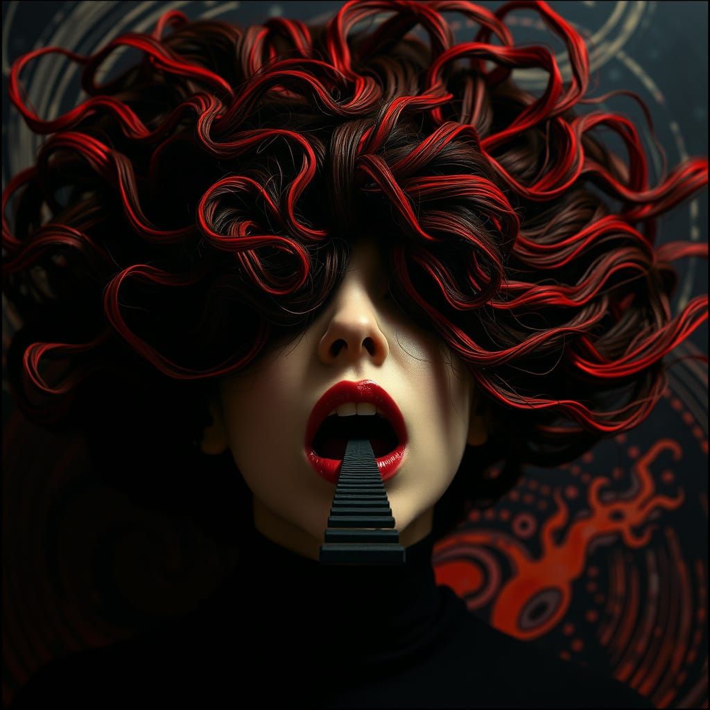 Surreal Maze Hair Pathway Photograph