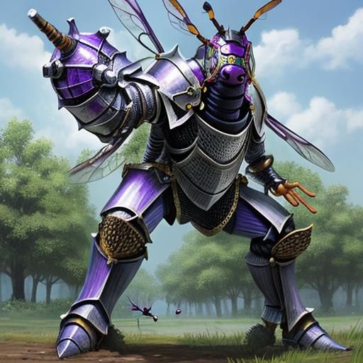 Giant Purple Wasp Steed for Armored Knight