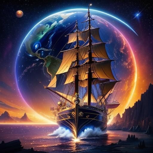 Steampunk Spaceships Sailing Alien Seas