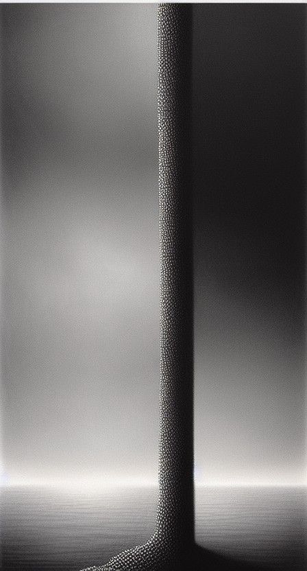 Infinite Black Line in Dark Surreal Style