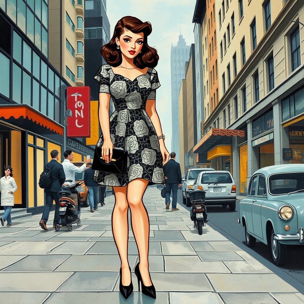 Pin-Up in Kay Nielsen and Anna Silivonchik Style