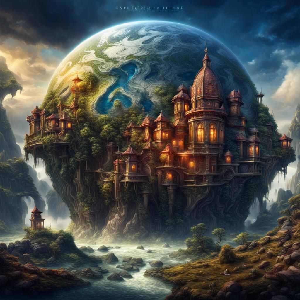 Hyperrealistic Earth Home with Intricate Detail
