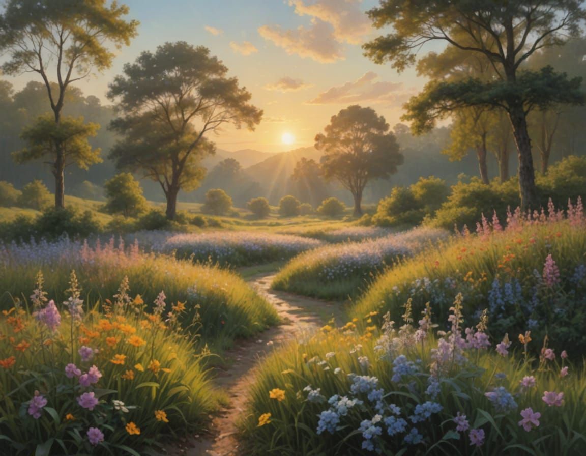 Surreal Landscape in Bright Daylight