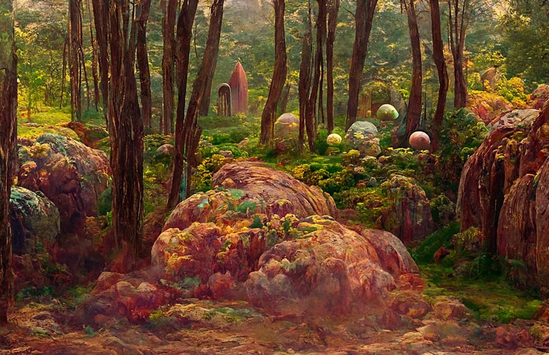 Liminal Vista by Bierstadt, Shishkin and Friedrich
