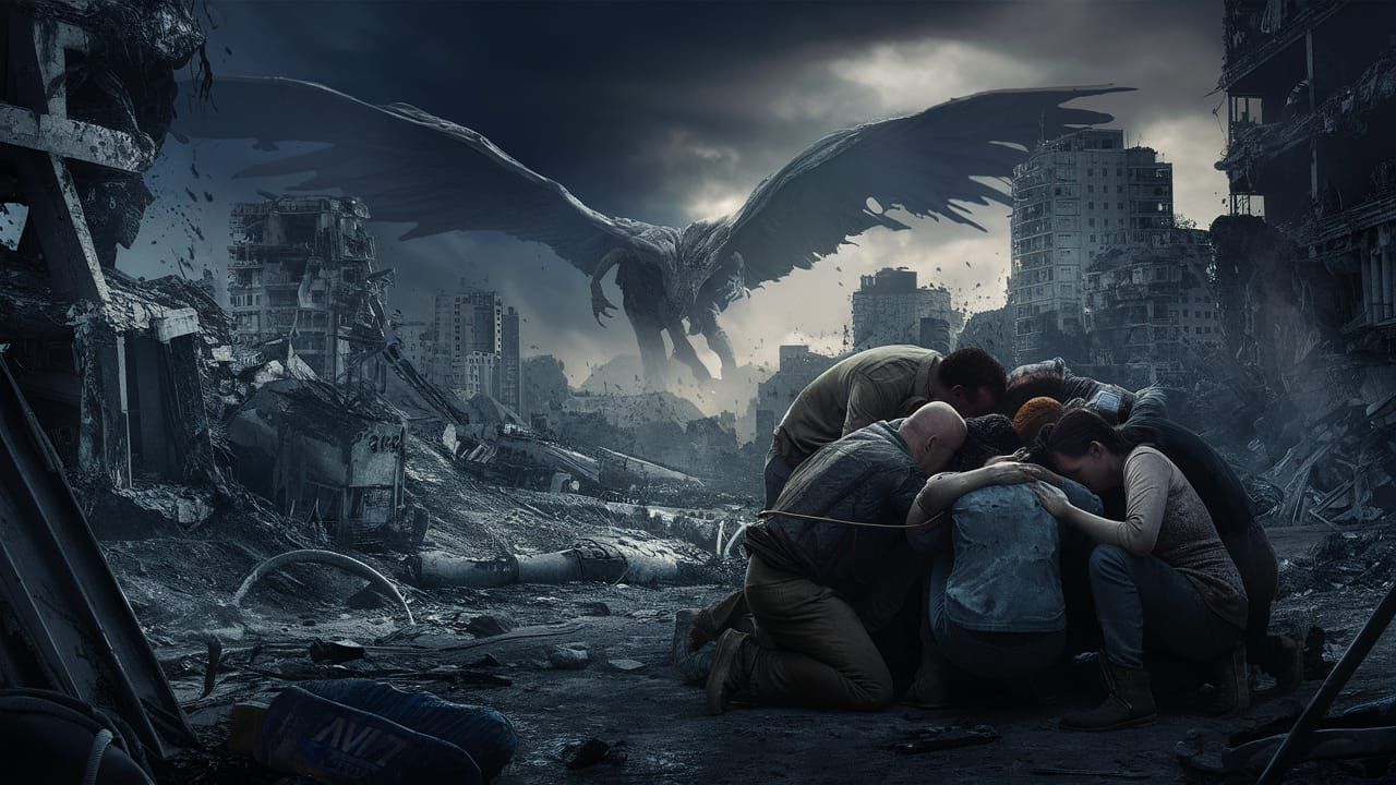 Apocalyptic Destruction: Survivors in a Ruined City