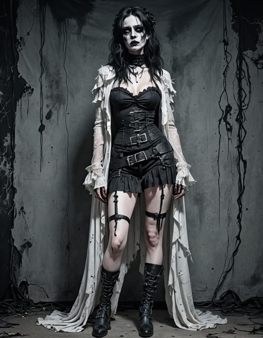 Hyperrealistic Ghost in Neo-Noir Gothic Style