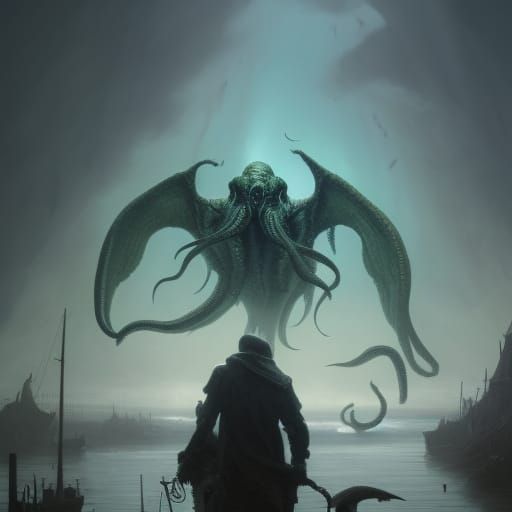 Cthulhu Rises: Dark Fantasy Concept Art