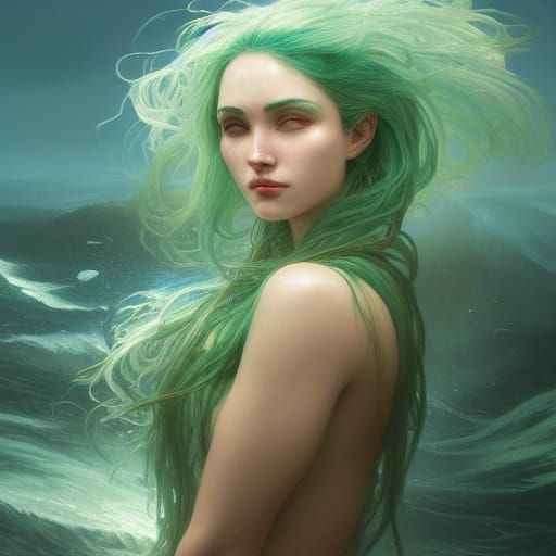 Blue Siren Emerges from the Shore
