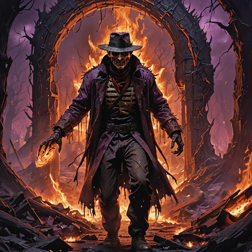Freddy Krueger Emerges from Hell Portal