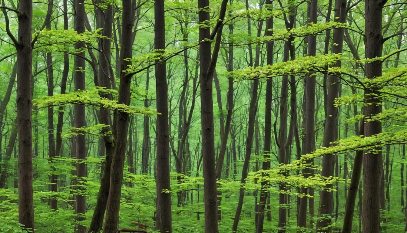 Harmonious Forest Scene in Dynamic Lighting