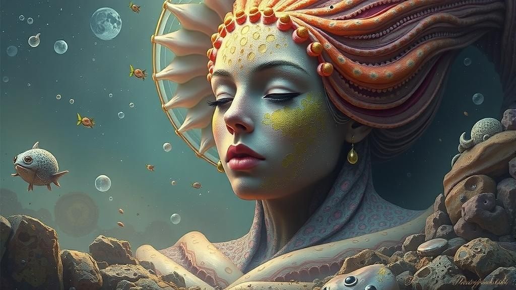 Sea Slug with Actress Face: Photorealistic Surrealism