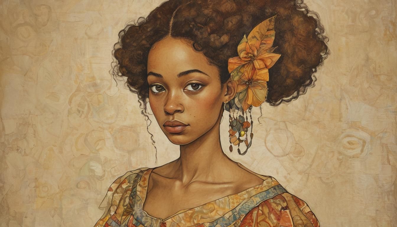 Dreamlike Portrait of Girl, Surrealist Style