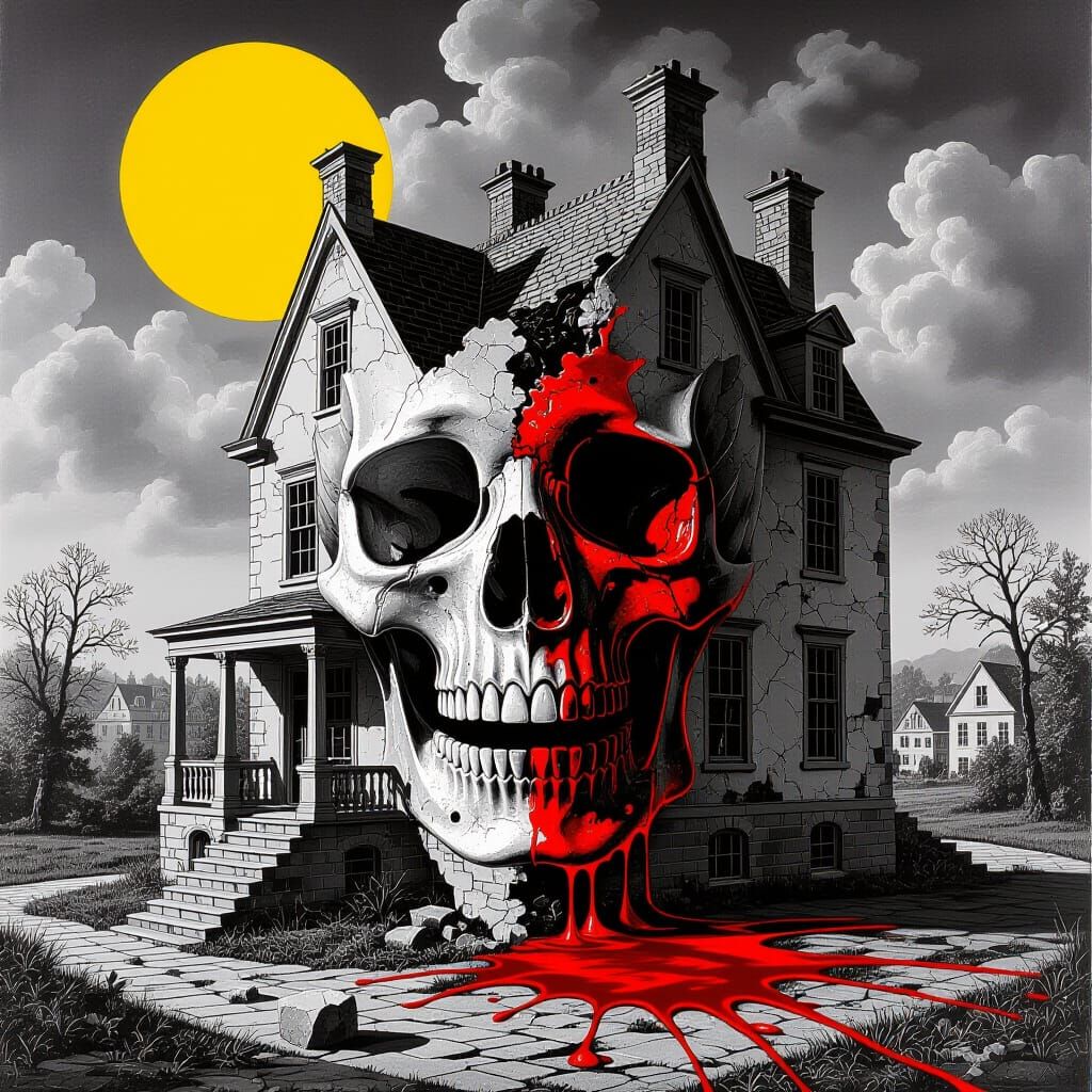 Nightmare Geometry in Macabre Baroque Style