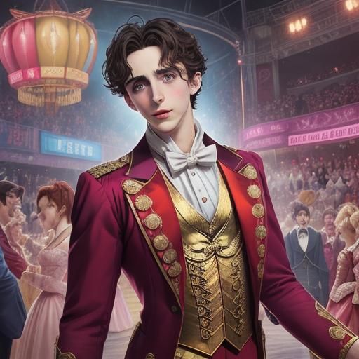 Anime Style Portrait of Timothée Chalamet