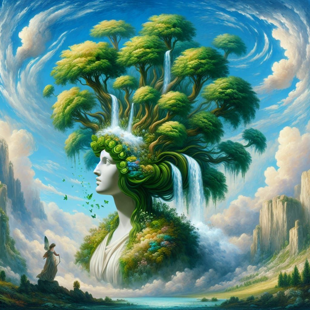 Mother Earth as 18th-Century Fantasy Portrait