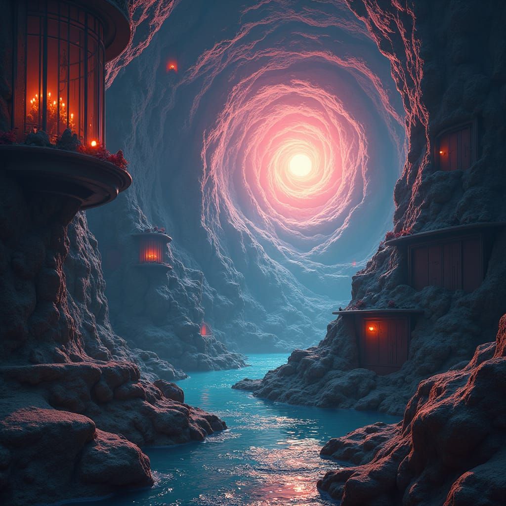 Surreal Realm: A Dreamlike Time Warp in 8k