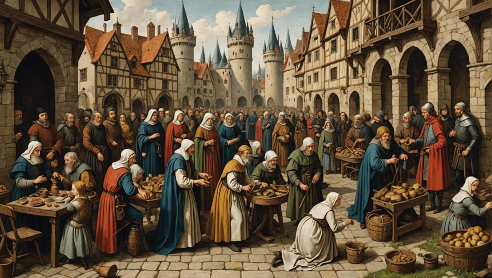 Morass of Humanity: Middle Ages Style Illustration