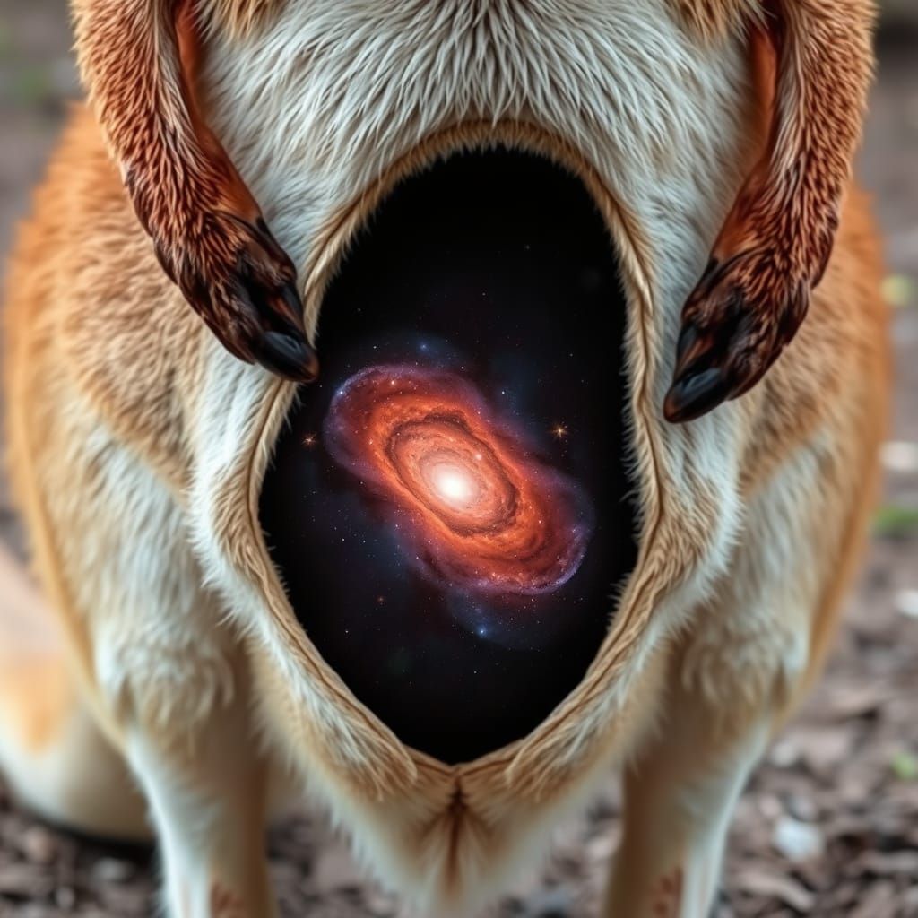 Galactic Kangaroo: A Universe in Her Pouch