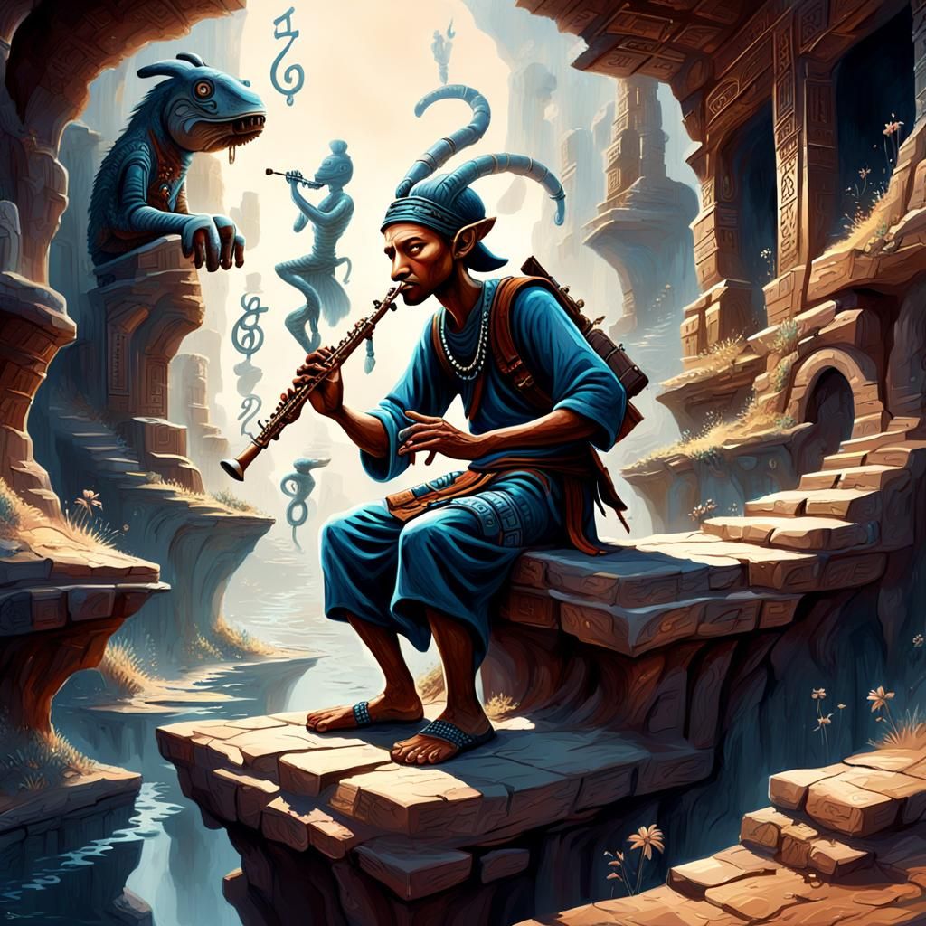 Kokopeli's Flute: A Surreal Number Fantasy