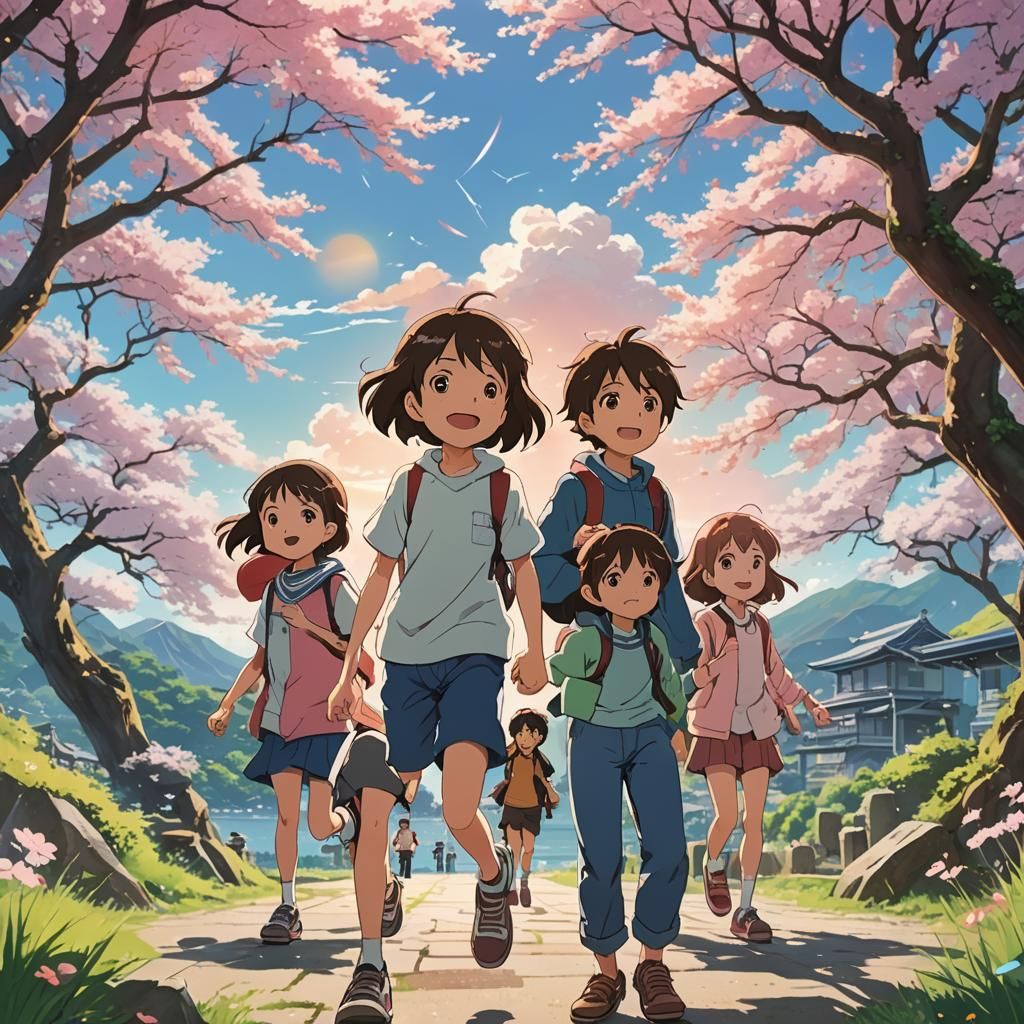 Magical Island Adventure in Anime Style