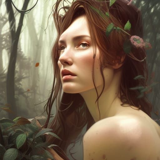 Angry Boar in Forest Sunrise: Detailed Digital Portrait