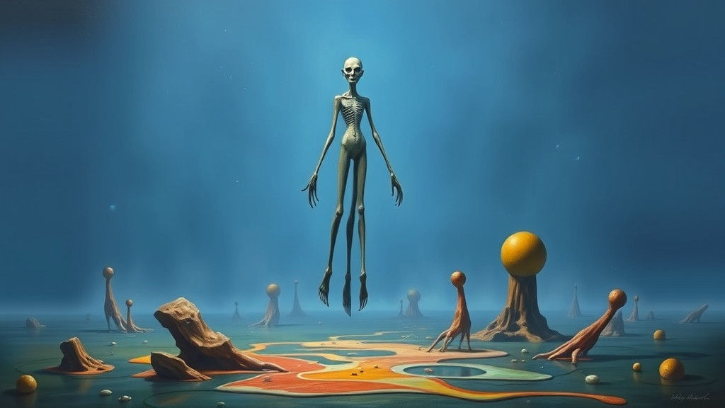 Surreal Dreamscape Inspired by Dali and Beksiński