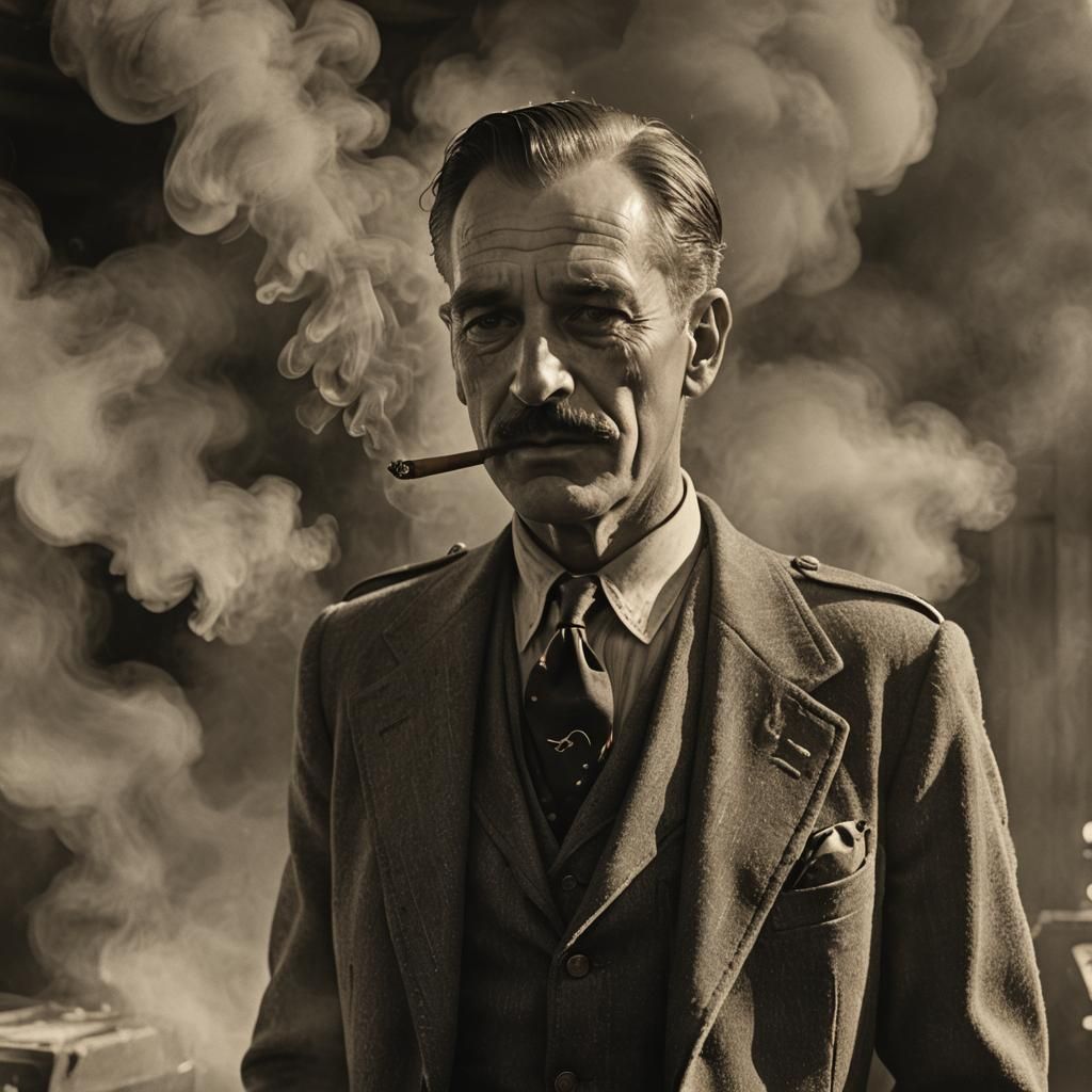 1930s Army Vet in Noir Film Style