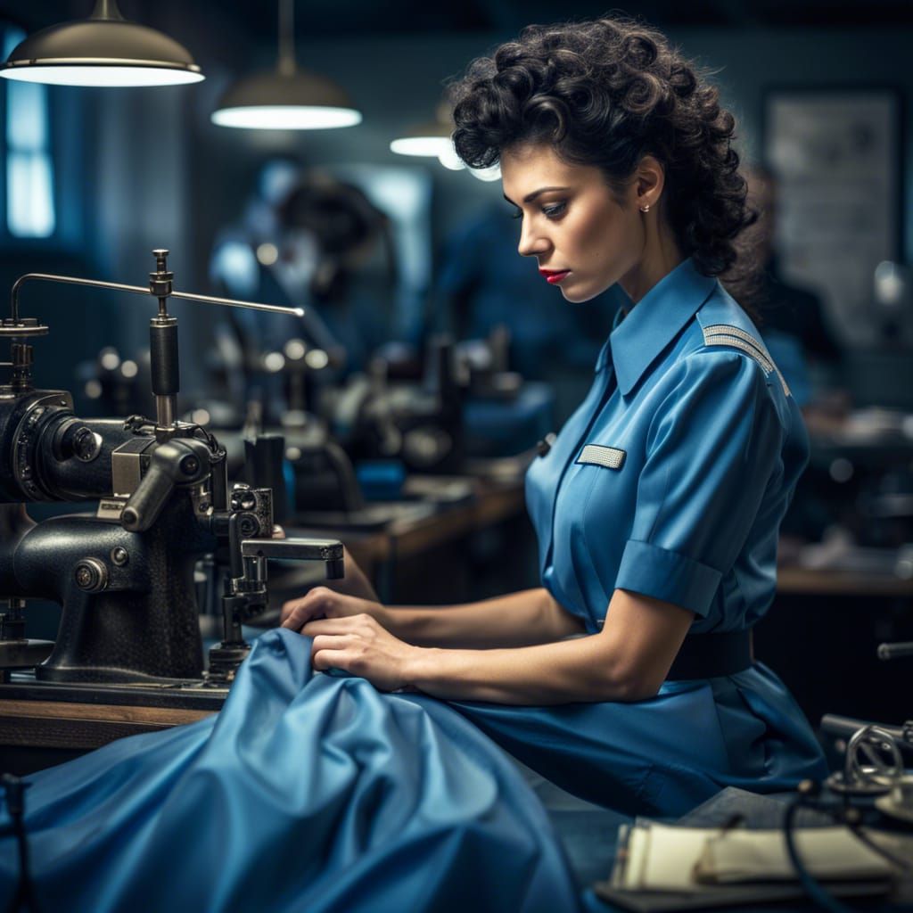 Tailor at Work in 1980s Berlin