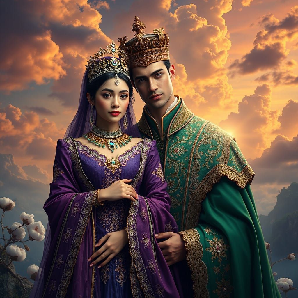 Regal Couple in Enchanted Realm
