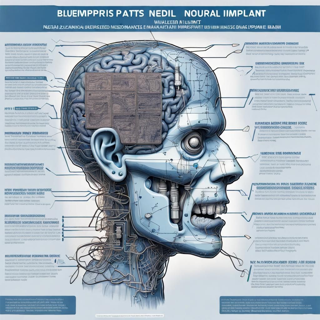 Zombie Neural Implant Blueprints: AI Brain Chip Diagram