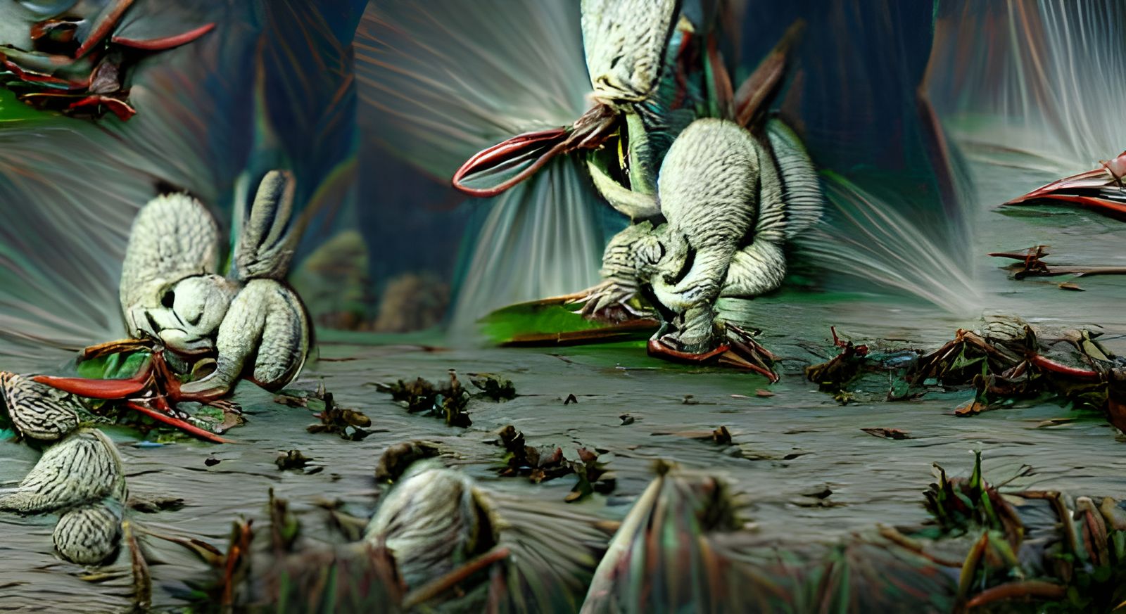 Creepy Bugs Bunny Horror in Doré Style