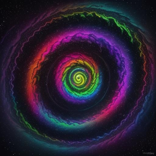 Rainbow Twister in Psychedelic Cosmic Art
