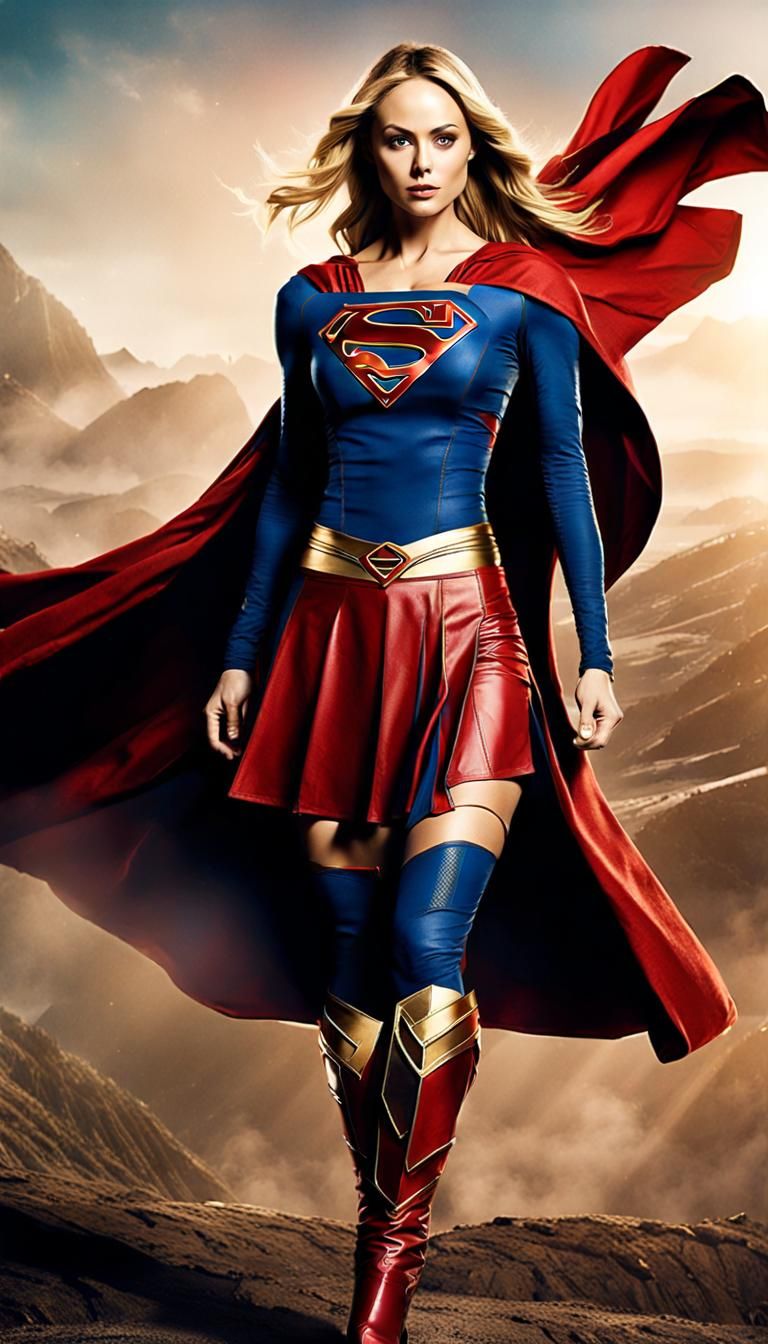 Laura Vandervoort as Supergirl in Ultrarealistic Style