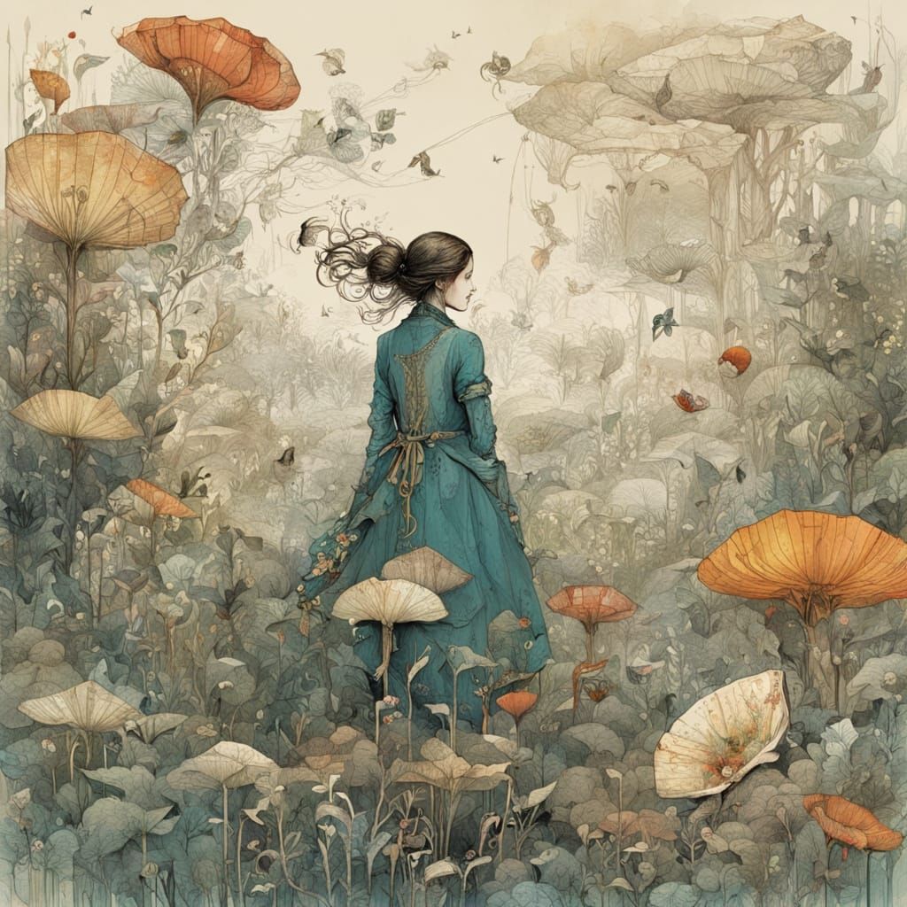 Magical Creatures and Plants in Voynich Manuscript Style