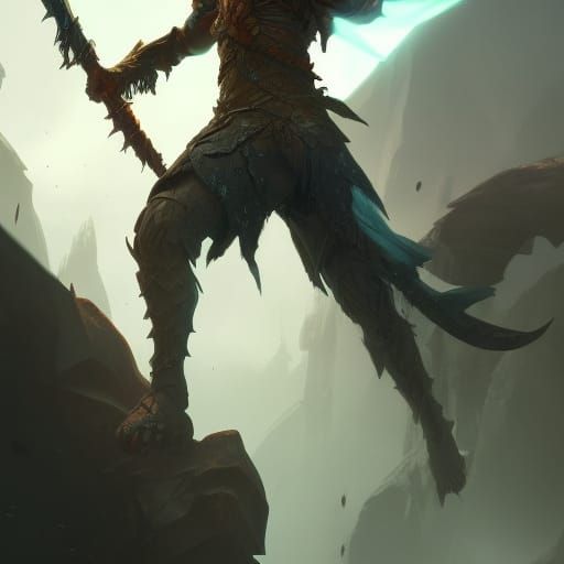 League of Legends Darius Portrait in Hyperrealistic Style