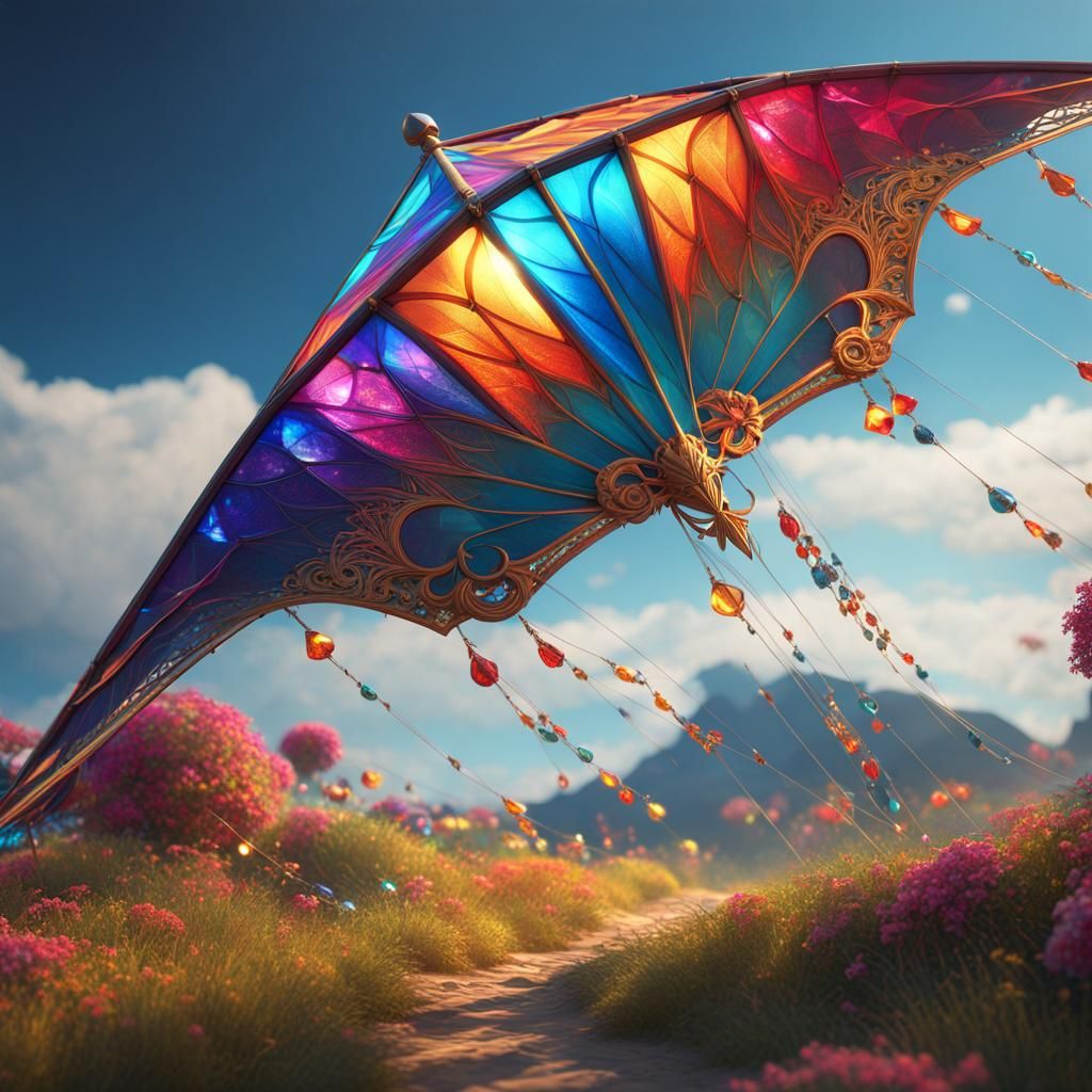 Ethereal Kite: Magnificent Concept Art in 8K