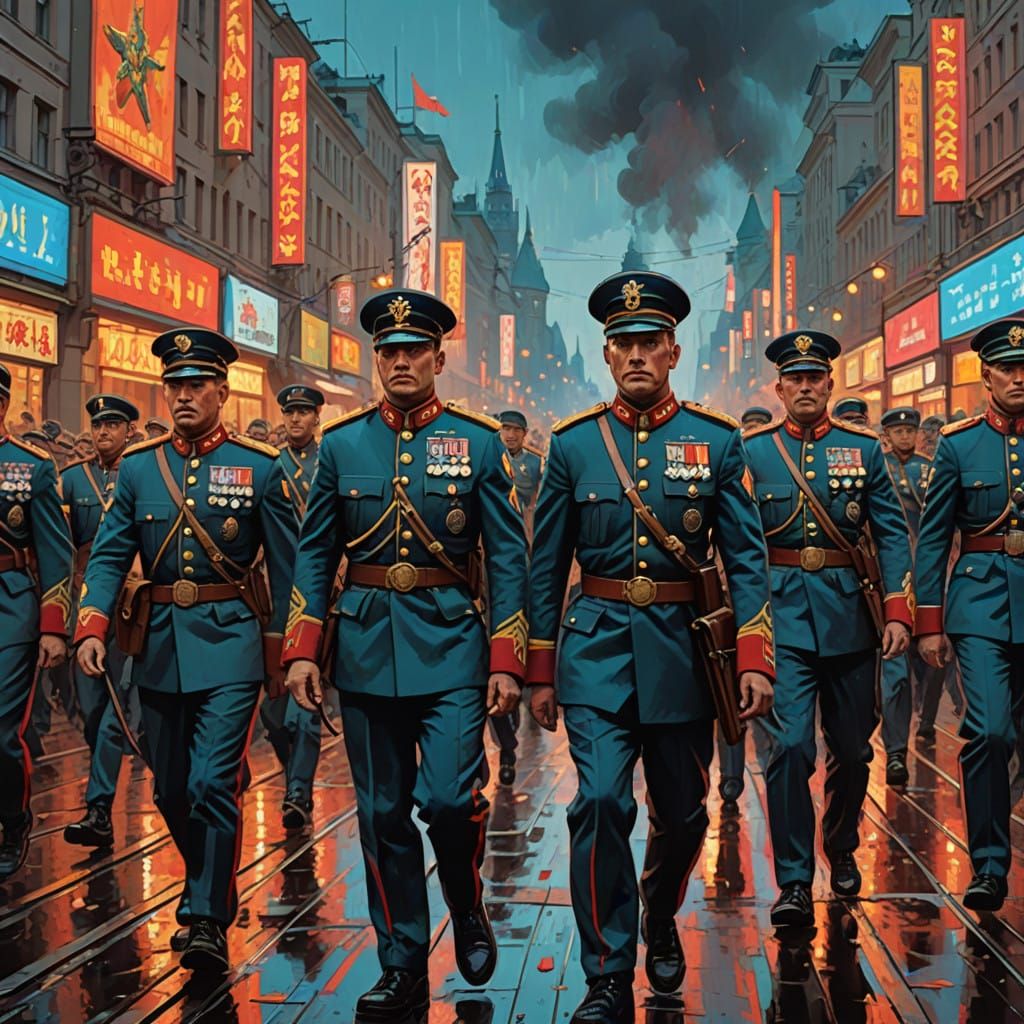 Glorious Hyperrealistic War Parade in Moscow