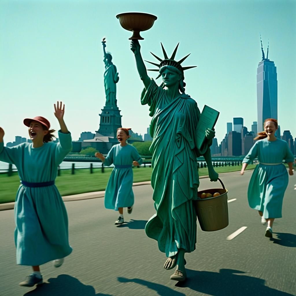 Statues of Liberty Run for Votes