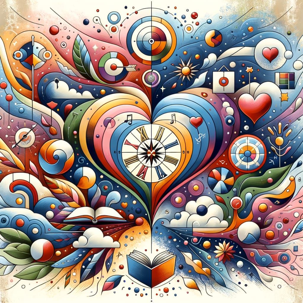 Abstract Art Symbolizing Self-Identity and Personal Growth