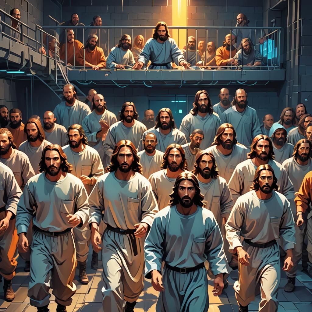 Jesus and Apostles Break Out: Pixar-Style 3D Art