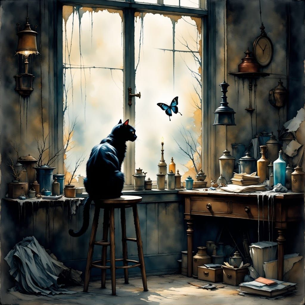 "That's right, come closer." purred Mister Flibbles, "Let me get a better look at your beautiful colours."