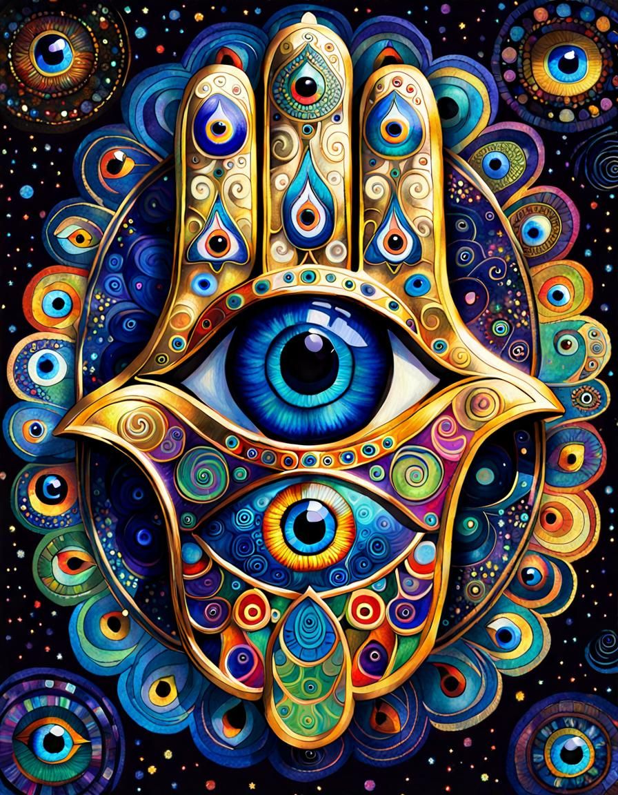 Hamsa Hand 💙❤️