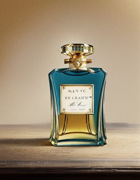 Elegant 19th-Century Perfume Label in Oil Painting Style